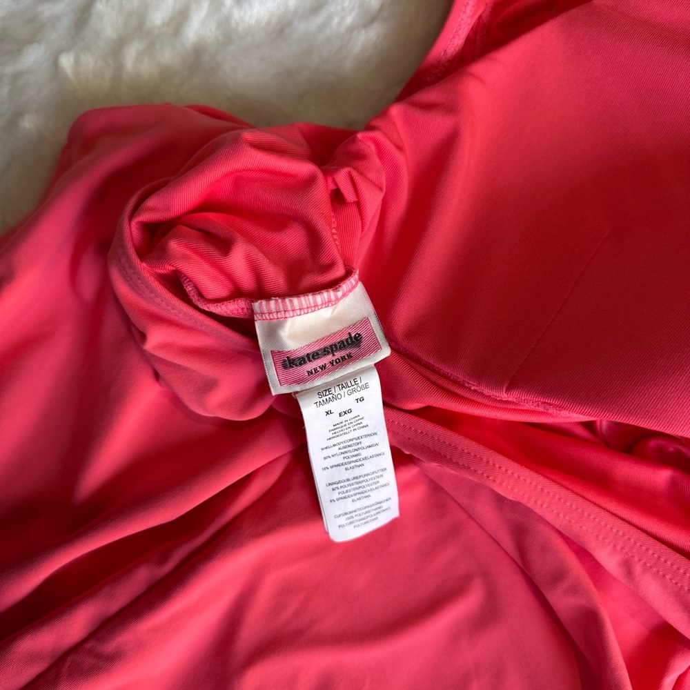 Kate Spade New York Deep Plunge One-Piece Bright Peony Women's Size XL - Picture 7 of 8